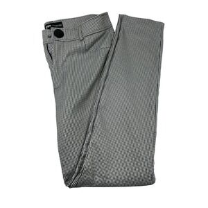 Zara Houndstooth High Rise Slim Trousers Black White Size M Chic Workwear‎ Pants